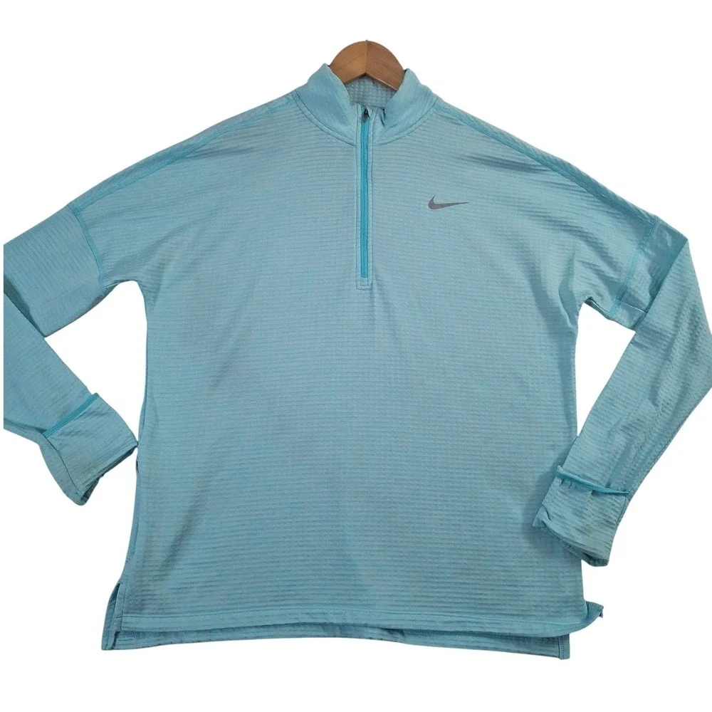 Nike Running Dri-FIT Element Half Zip Pullover Blue Womens Large
